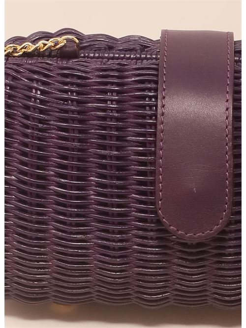 Purple wicker clutch Laboratorio Capri | 172PURPLE
